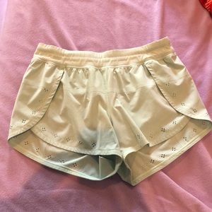 Pale blue lululemon shorts.